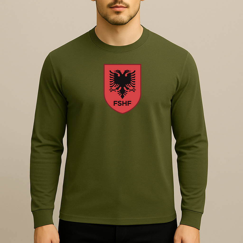 Men's Albania National Soccer Team Long Sleeve T-Shirt