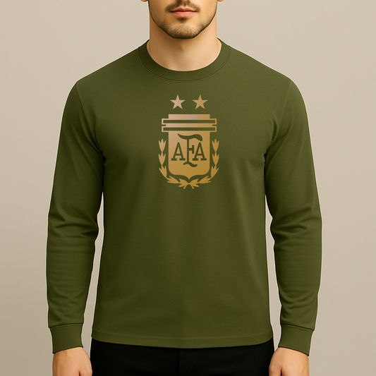 Men's Argentina Soccer Long Sleeve T-Shirt