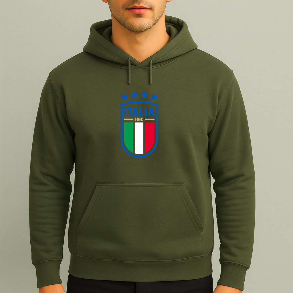 Men's Italy National Soccer Team Pullover Hoodie