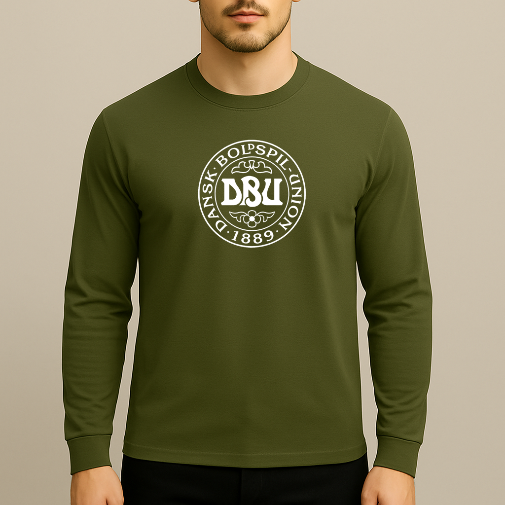 Men's Denmark Soccer Long Sleeve T-Shirt