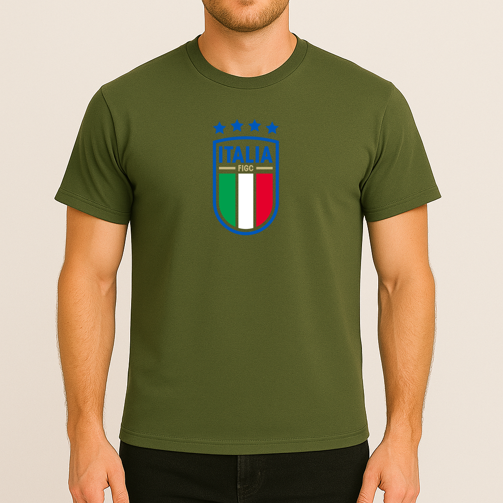 Men's Italy National Soccer Team Cotton T-Shirt