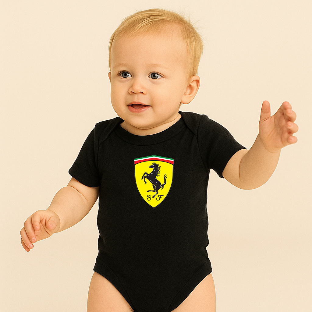 Ferrari Motorsport Car Baby Romper Onesie