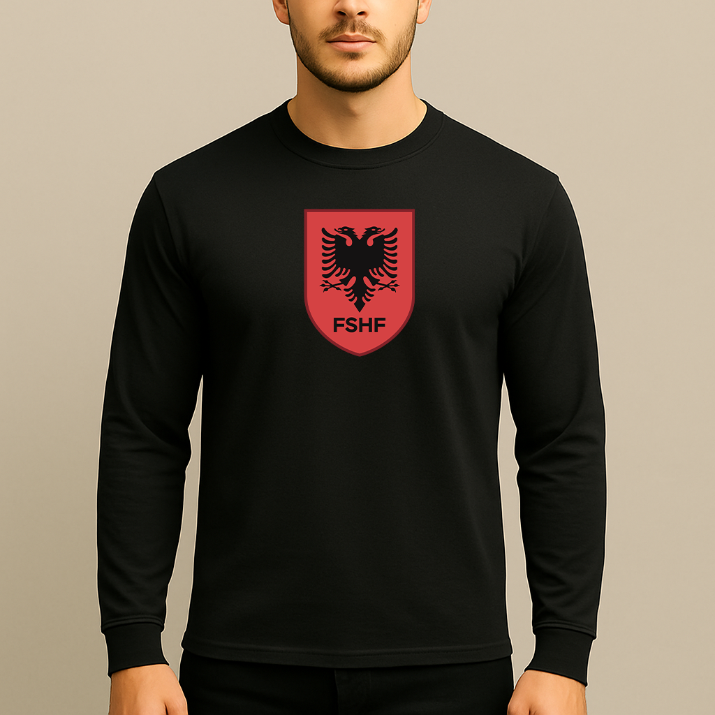 Men's Albania National Soccer Team Long Sleeve T-Shirt