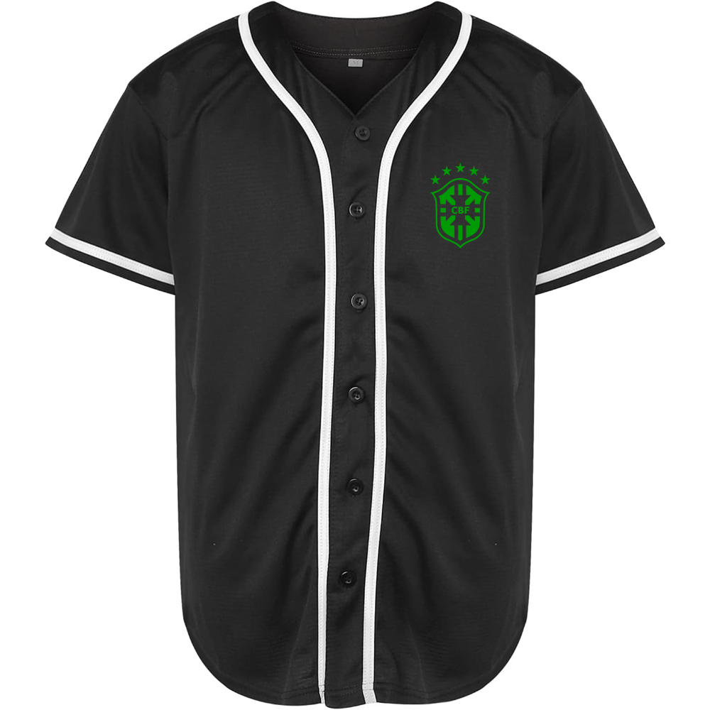 Men's Brazil Soccer Baseball Jersey