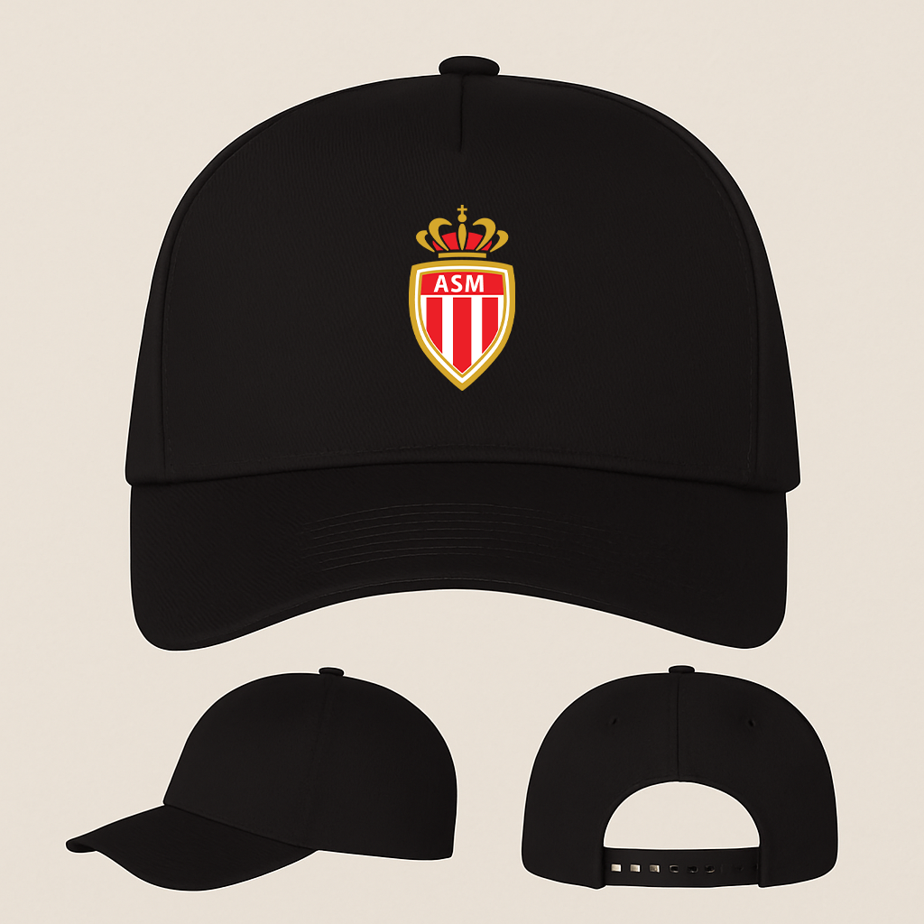 AS Monaco FC Five Panel Twill Snapback Cap