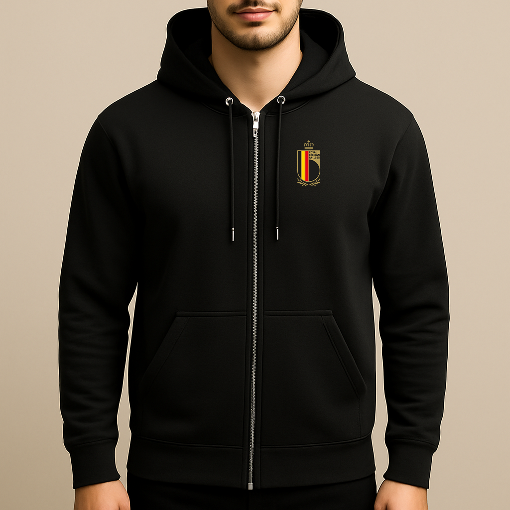Men's Belgium National Soccer Team Zipper Hoodie