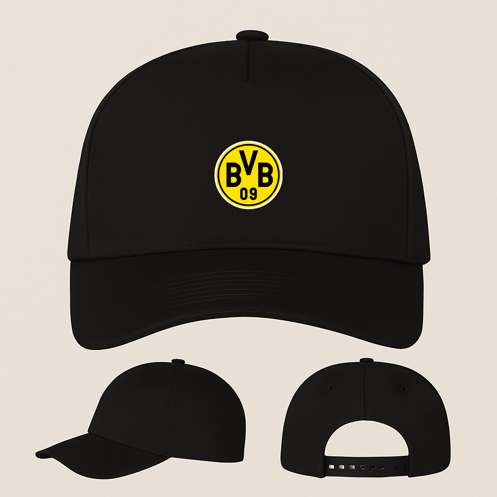Borussia Dortmund BVB FC Five Panel Twill Snapback Cap