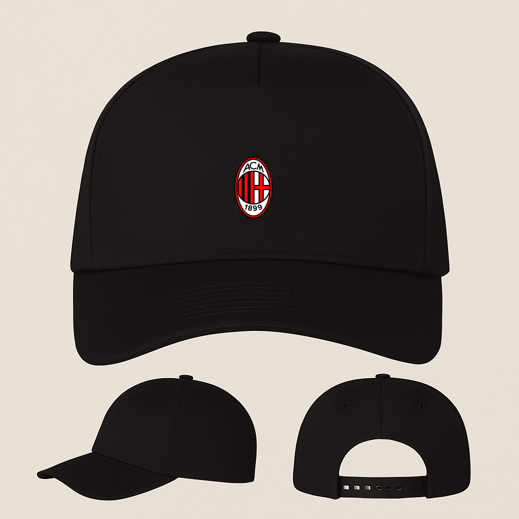AC Milan Soccer Five Panel Twill Snapback Cap