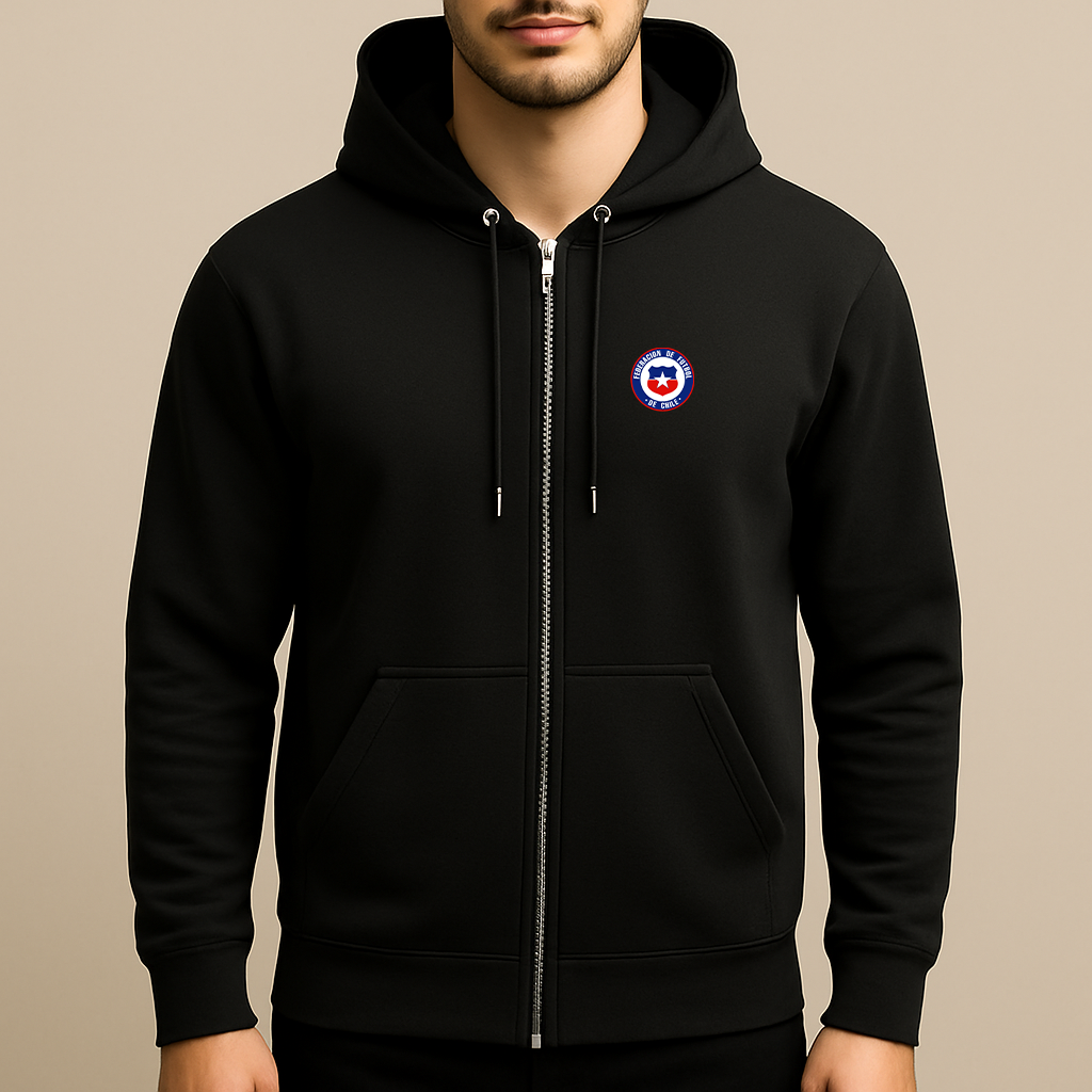 Men's Chile National Soccer Team Zipper Hoodie