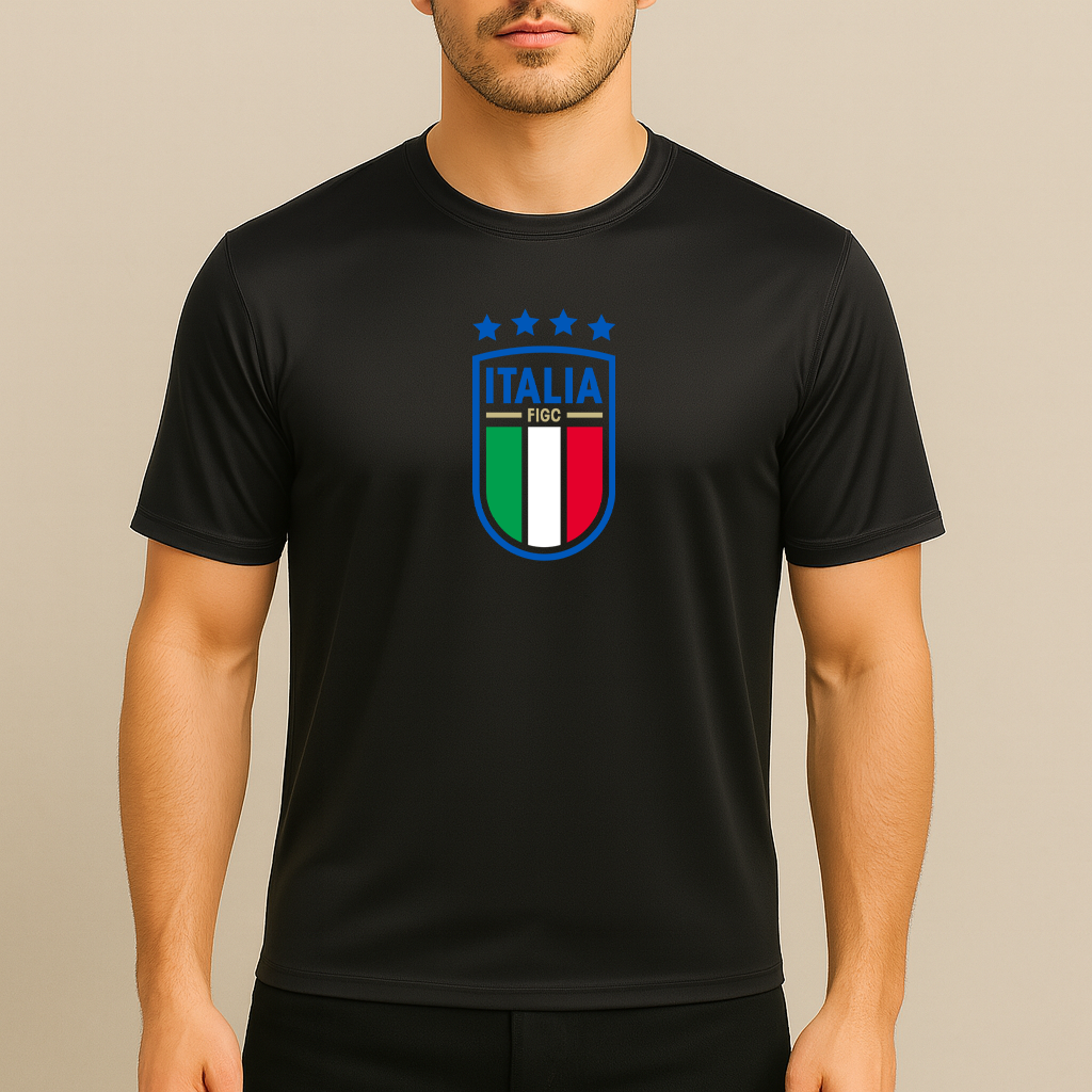 Men's Italy National Soccer Team Polyester T-Shirt