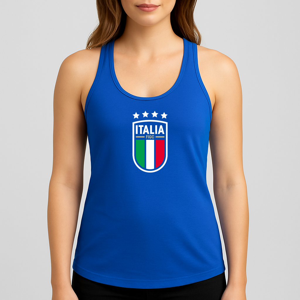 Women's Italy National Soccer Team Racerback Tank Top