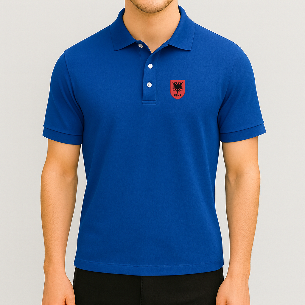 Men's Albania National Soccer Team Dry Blend Polo