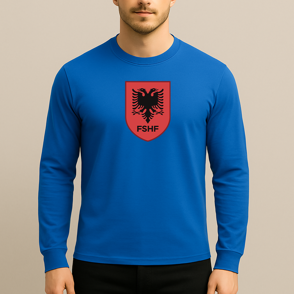 Men's Albania National Soccer Team Long Sleeve T-Shirt