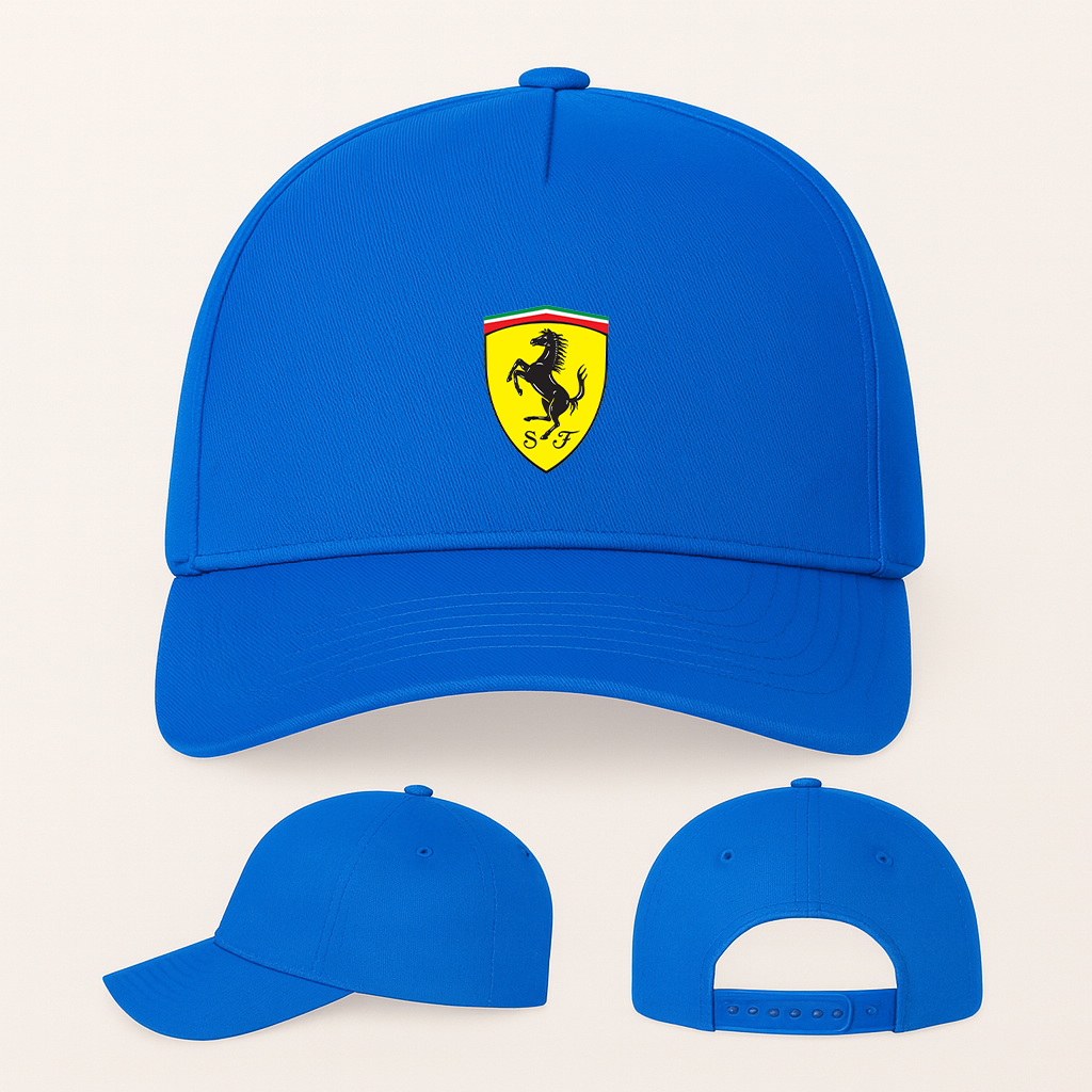 Ferrari Motorsport Car Five Panel Twill Snapback Cap