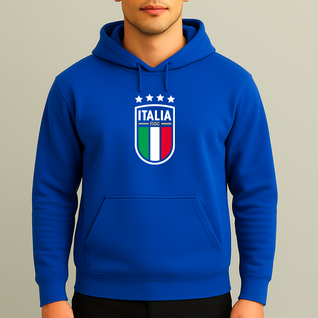 Men's Italy National Soccer Team Pullover Hoodie