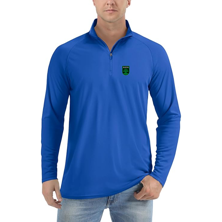 Men’s Austin FC - Lightweight Quarter-Zip Athletic Shirt – Long Sleeve Performance Wear