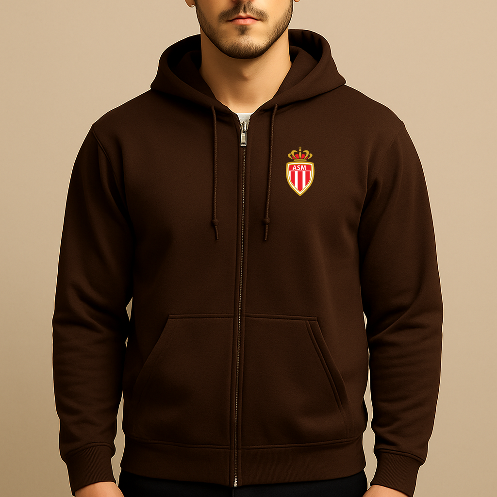 Men's AS Monaco FC Zipper Hoodie
