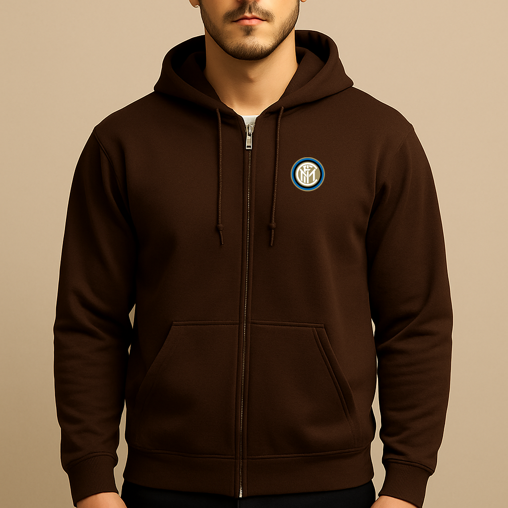 Men's Inter Milan Soccer Zipper Hoodie
