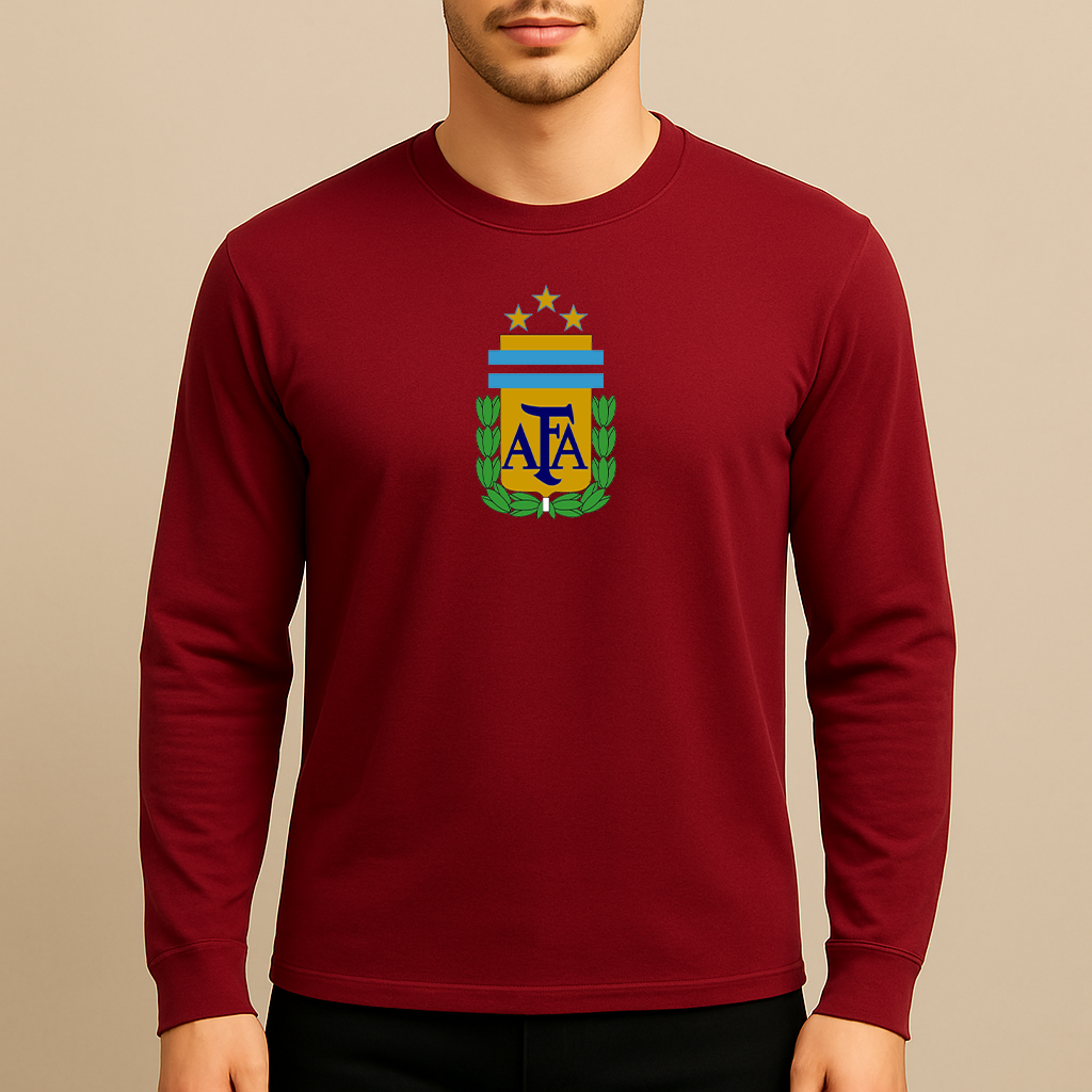 Men's Argentina National Soccer Team Long Sleeve T-Shirt