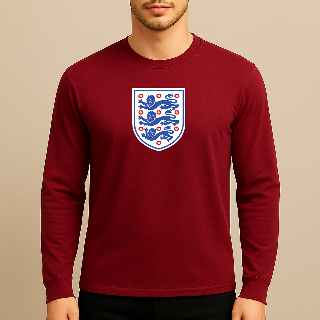 Men's England National Football Team Long Sleeve T-Shirt