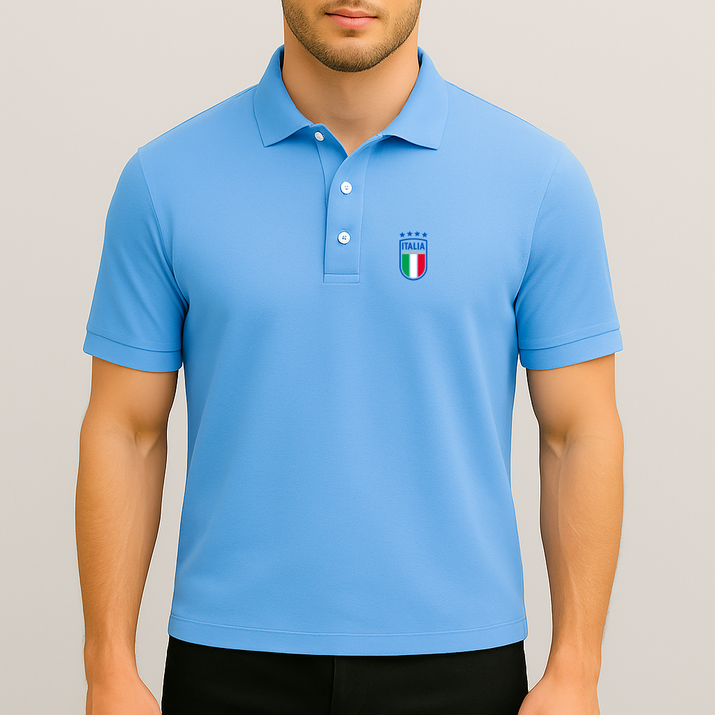 Men's Italy National Soccer Team Dry Blend Polo