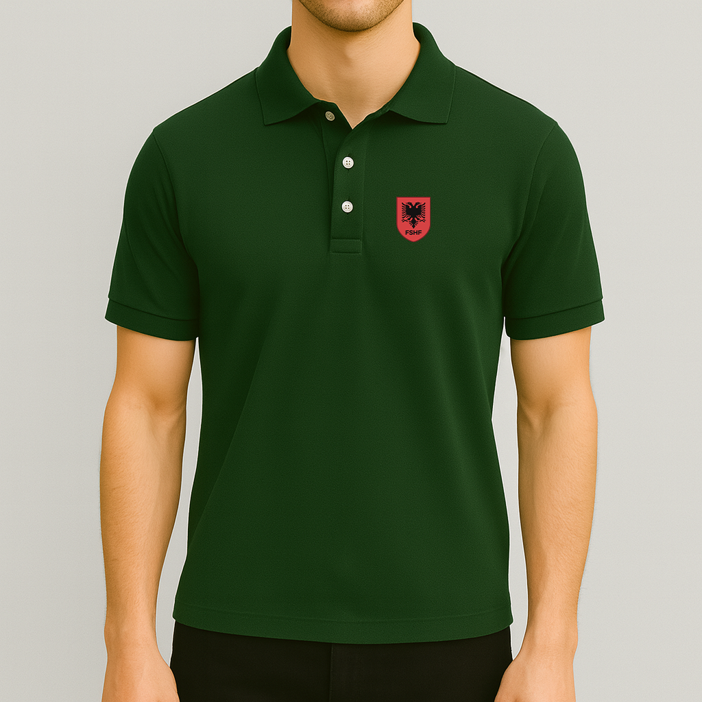 Men's Albania National Soccer Team Dry Blend Polo