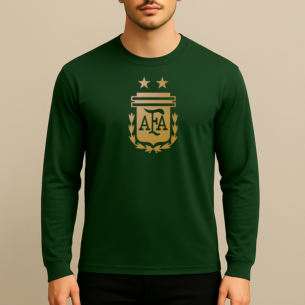 Men's Argentina Soccer Long Sleeve T-Shirt