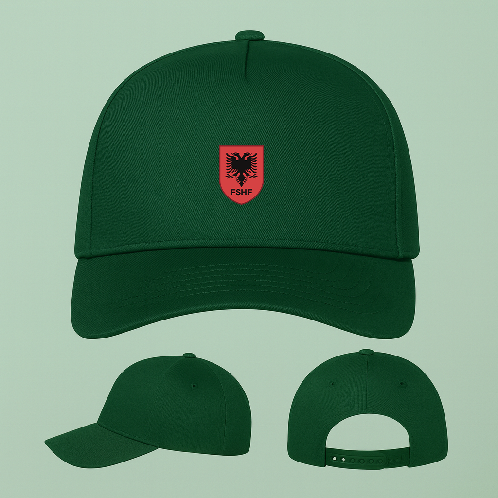 Albania National Soccer Team Five Panel Twill Snapback Cap