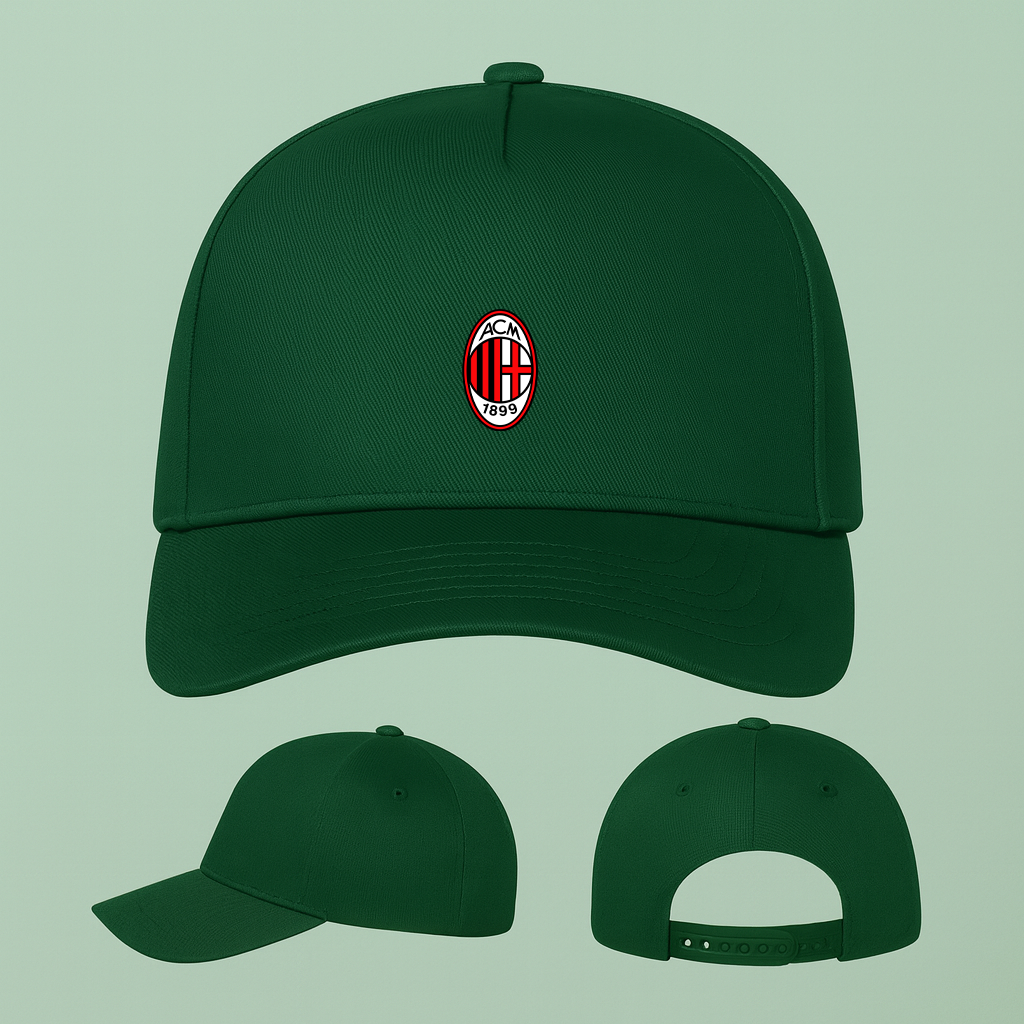AC Milan Soccer Five Panel Twill Snapback Cap