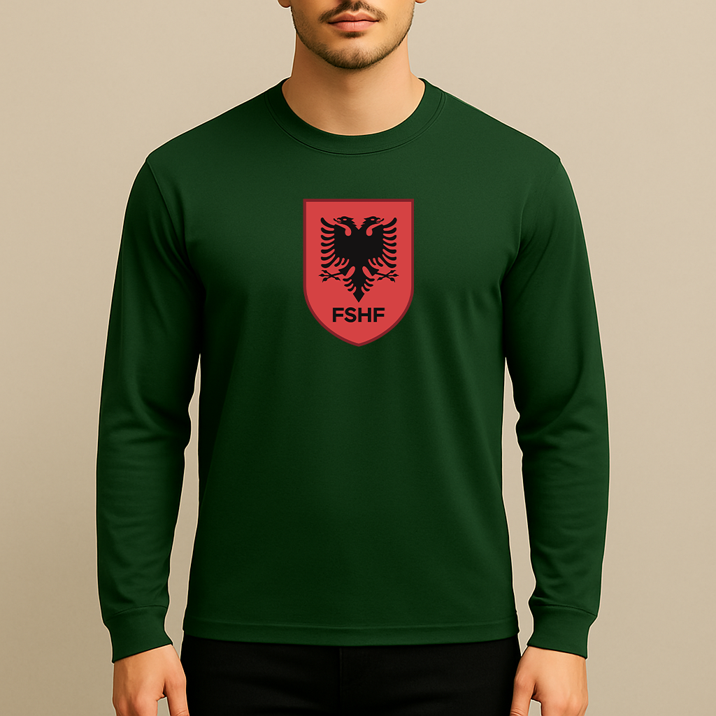 Men's Albania National Soccer Team Long Sleeve T-Shirt