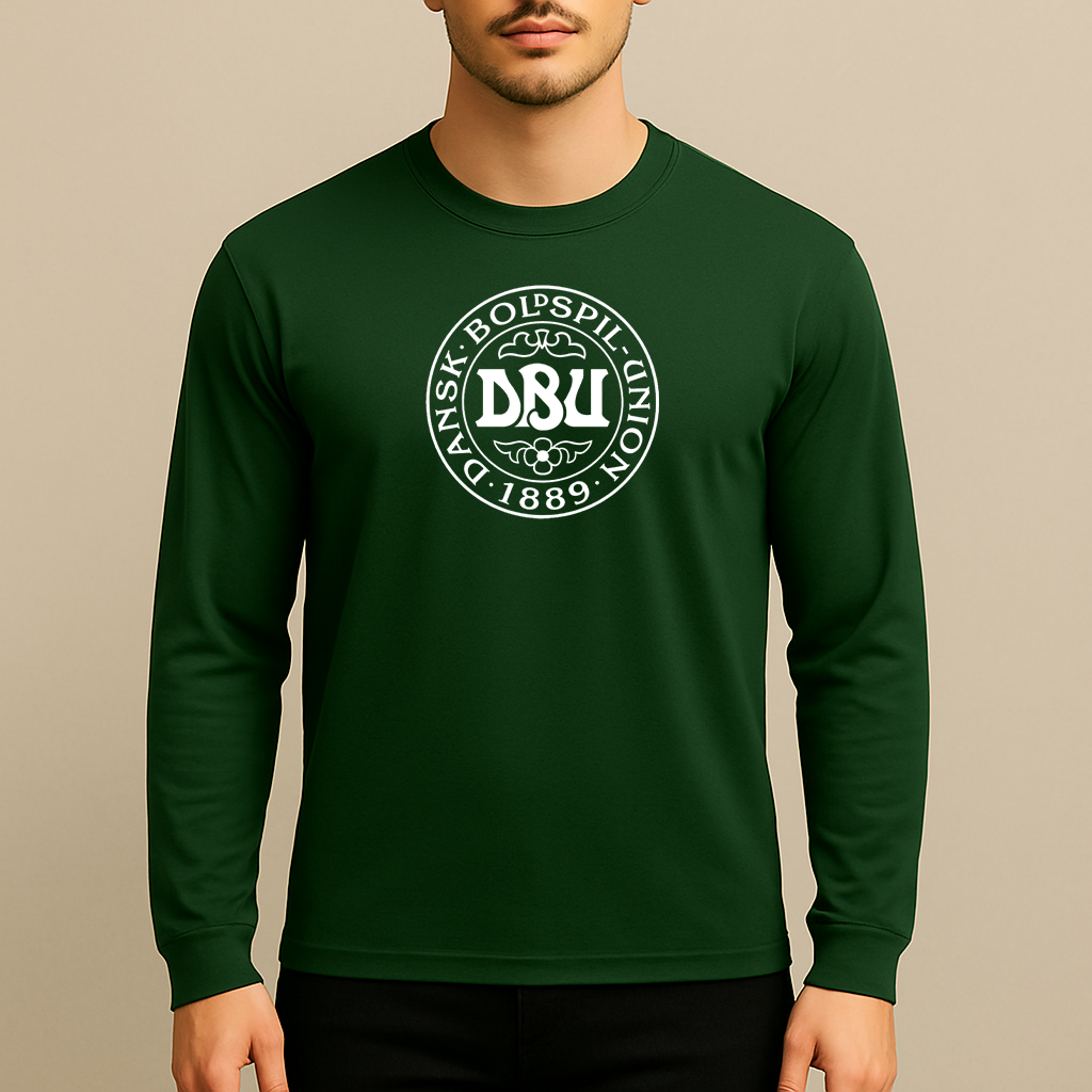 Men's Denmark Soccer Long Sleeve T-Shirt