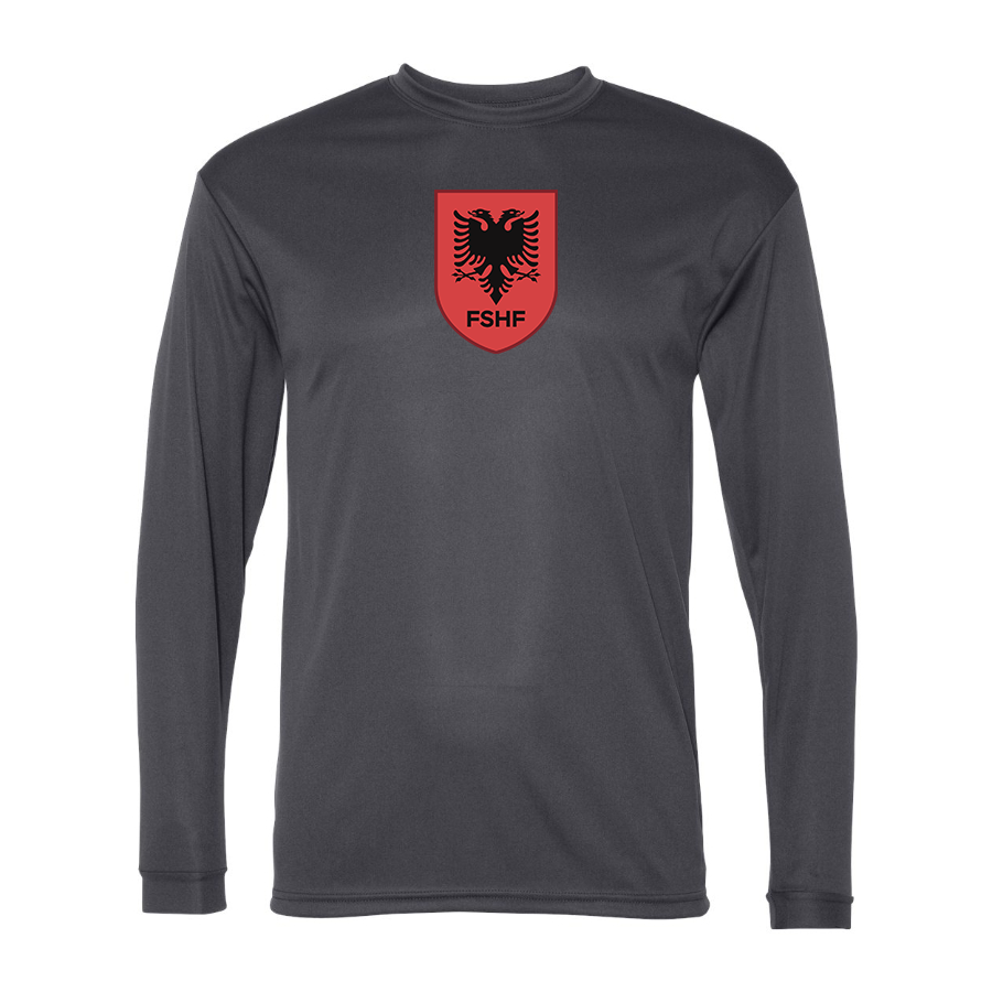Men’s Albania National Soccer Team - Performance Long Sleeve T-Shirt - 5104