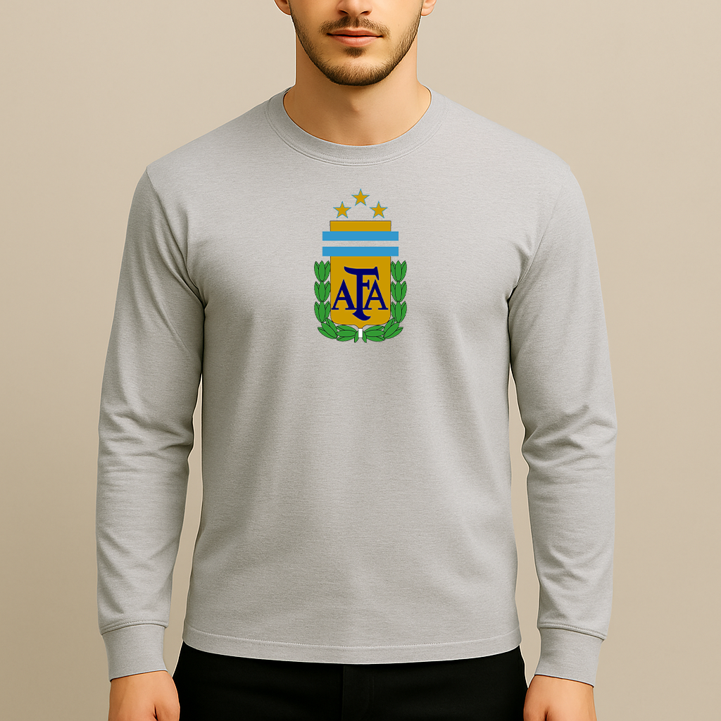 Men's Argentina National Soccer Team Long Sleeve T-Shirt