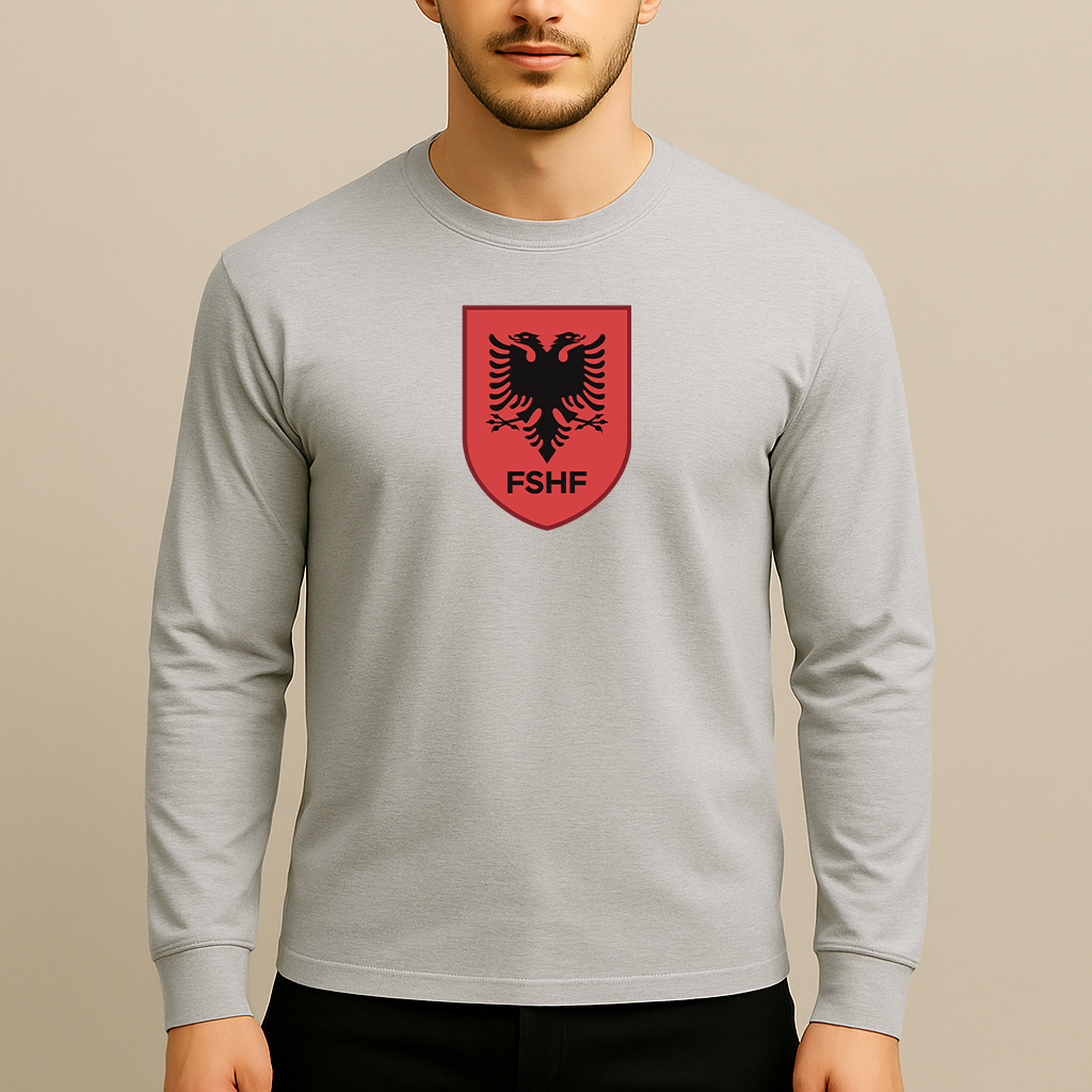 Men's Albania National Soccer Team Long Sleeve T-Shirt