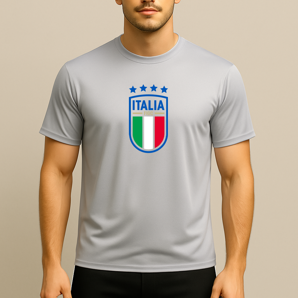 Men's Italy National Soccer Team Polyester T-Shirt