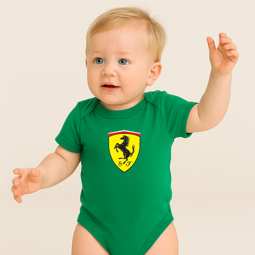 Ferrari Motorsport Car Baby Romper Onesie