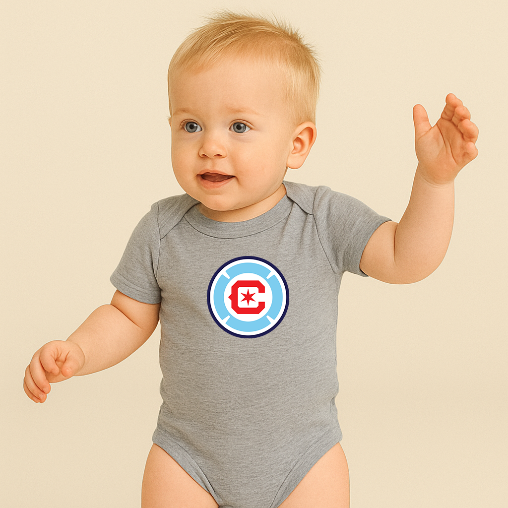 Chicago Fire Soccer Baby Romper Onesie