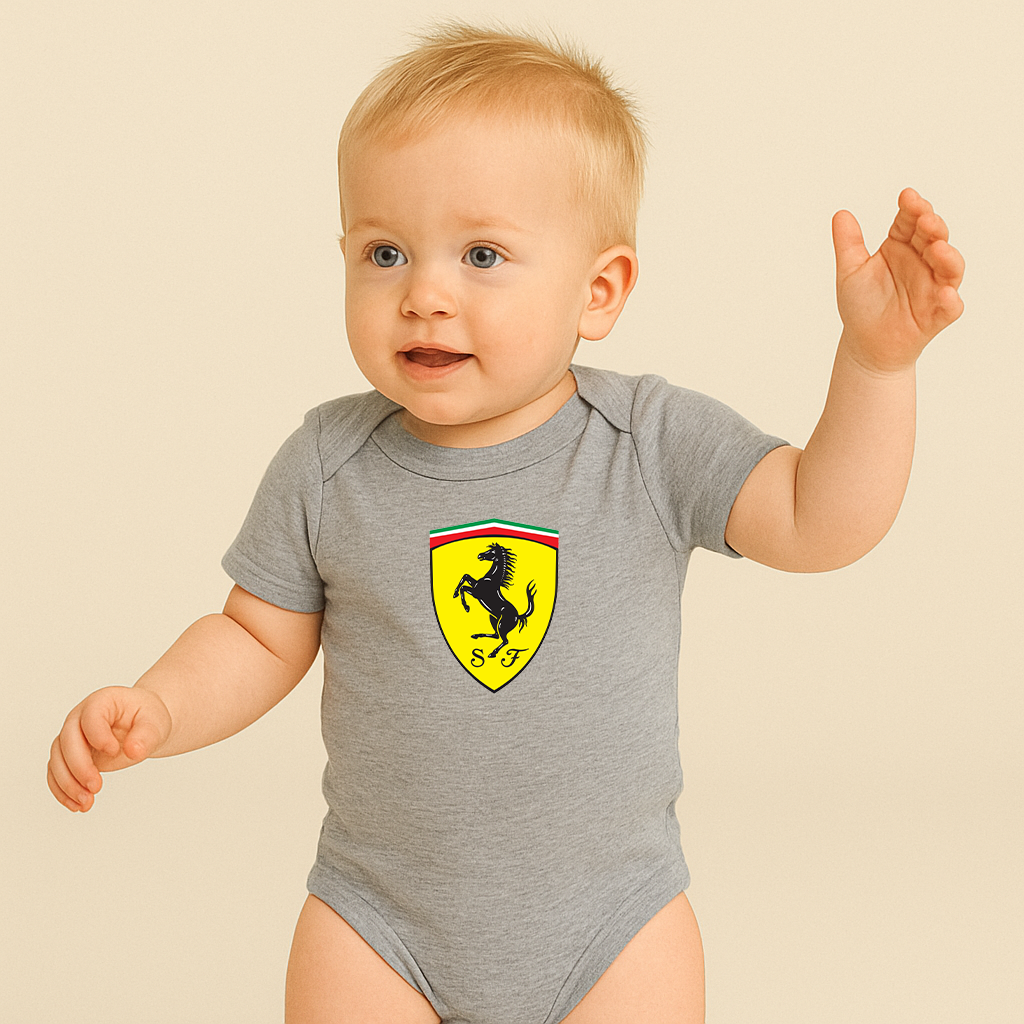 Ferrari Motorsport Car Baby Romper Onesie