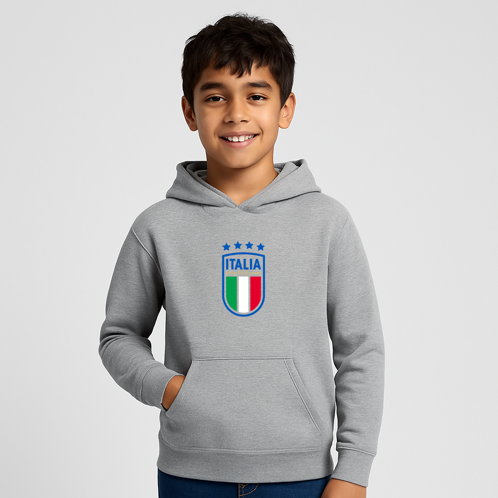 Youth Kids Italy National Soccer Team Pullover Hoodie