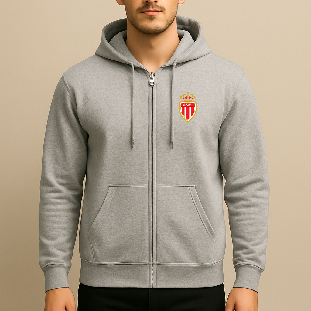 Men's AS Monaco FC Zipper Hoodie