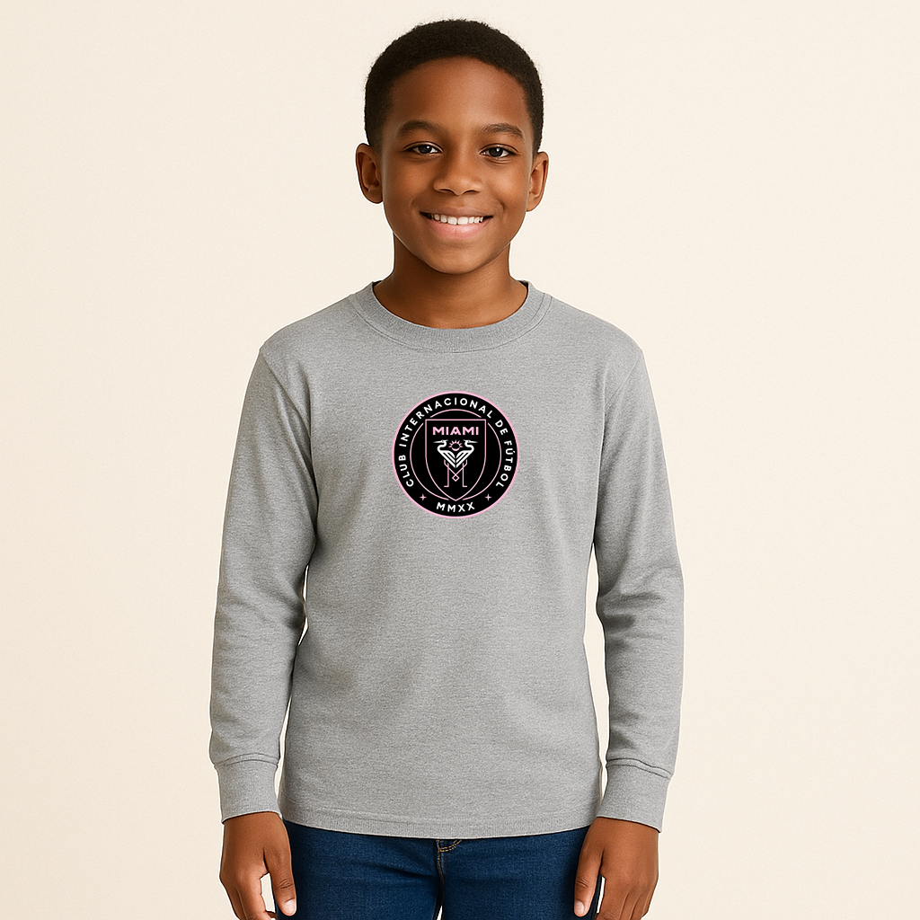 Youth Kids Inter Miami FC Long Sleeve T-Shirt