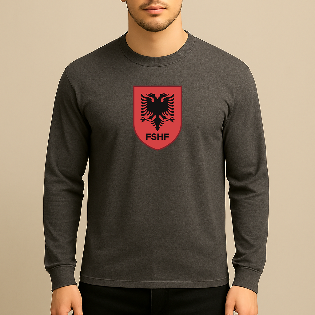 Men's Albania National Soccer Team Long Sleeve T-Shirt