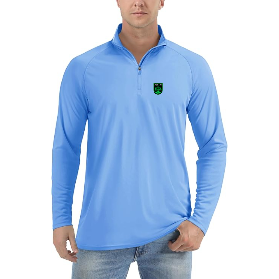Men’s Austin FC - Lightweight Quarter-Zip Athletic Shirt – Long Sleeve Performance Wear
