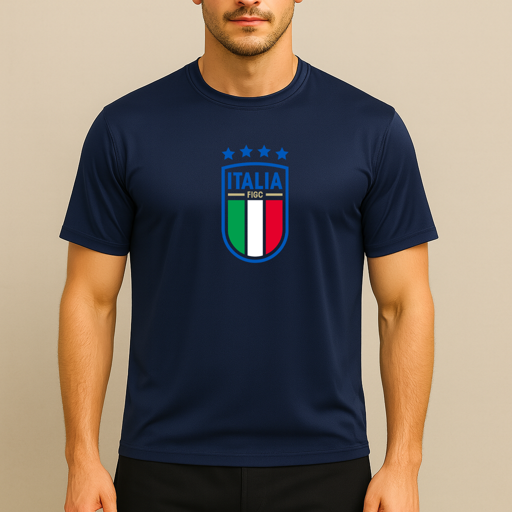 Men's Italy National Soccer Team Polyester T-Shirt