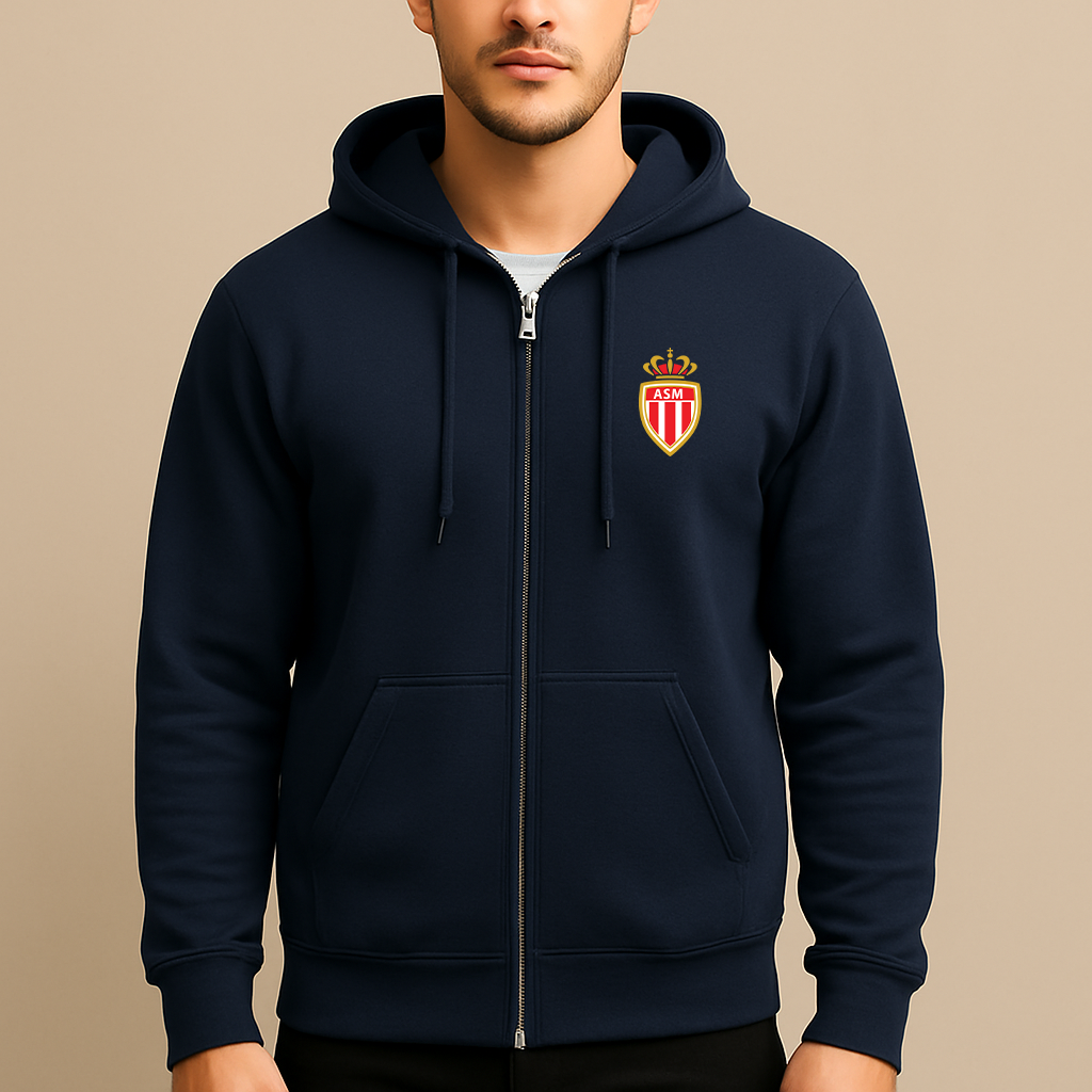 Men's AS Monaco FC Zipper Hoodie