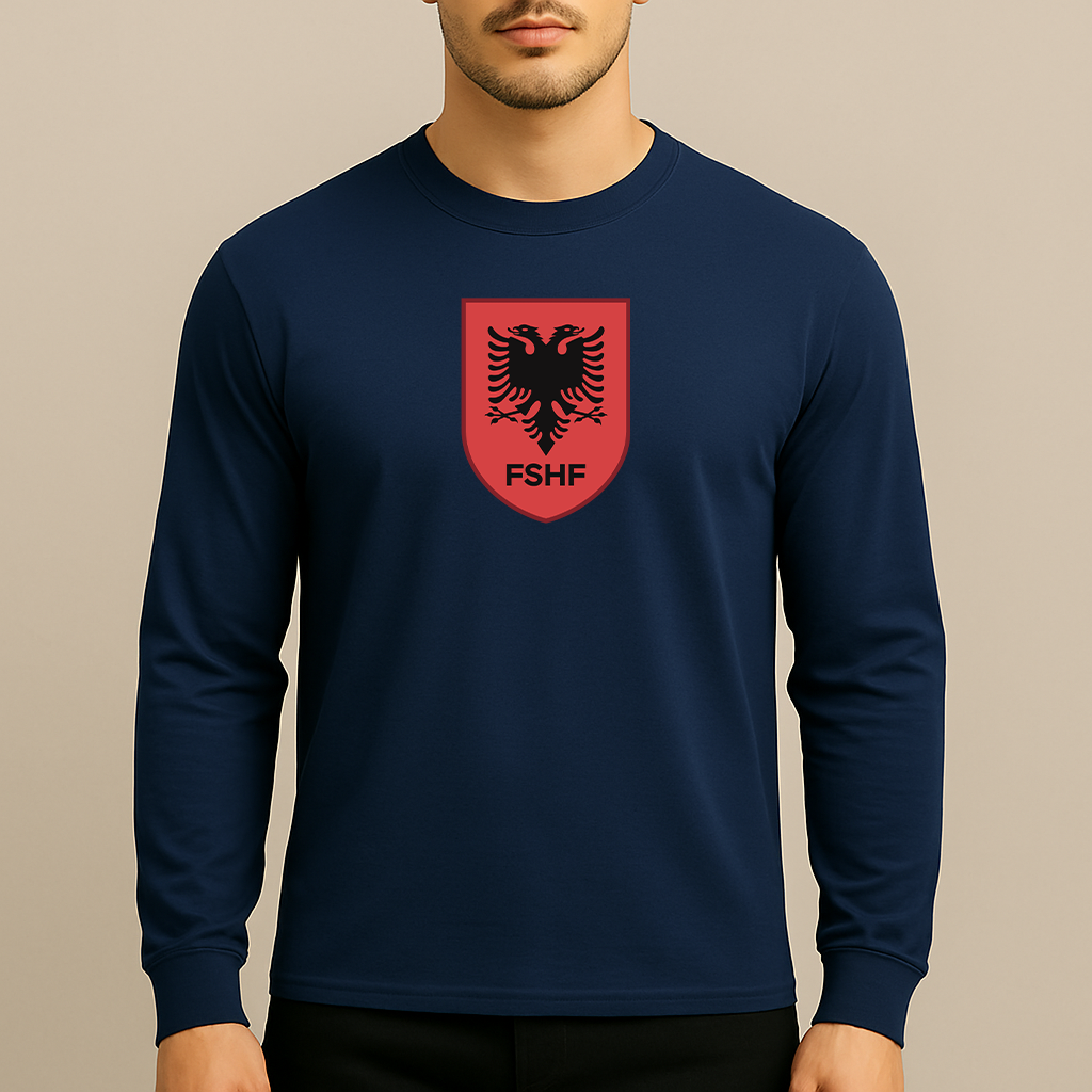 Men's Albania National Soccer Team Long Sleeve T-Shirt
