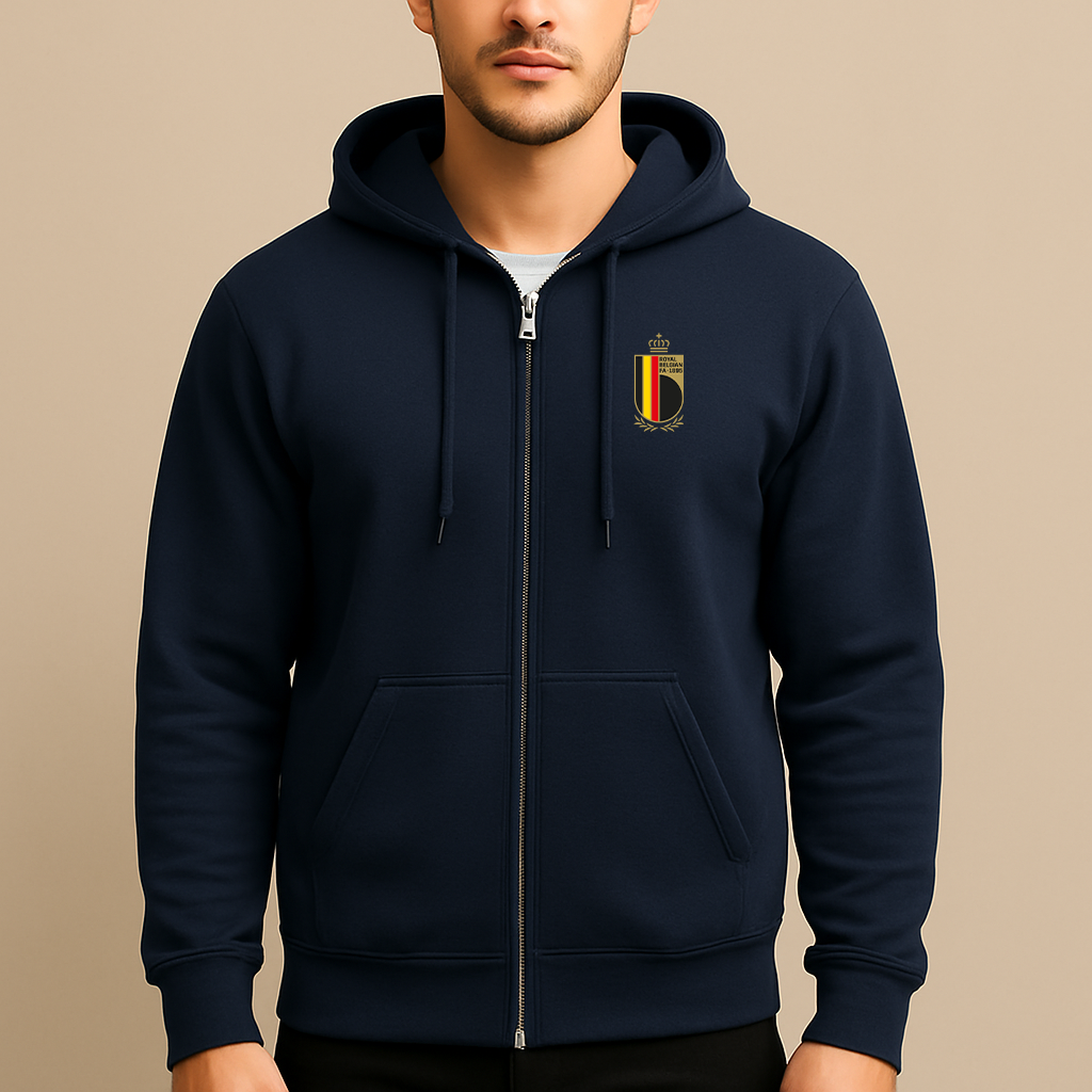 Men's Belgium National Soccer Team Zipper Hoodie