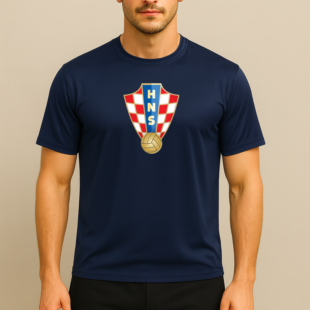 Men's Croatia National Soccer Team Polyester T-Shirt