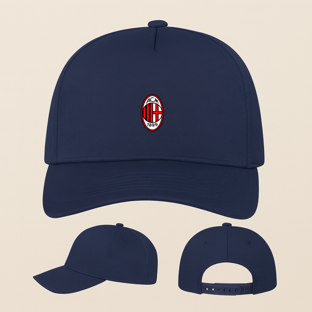 AC Milan Soccer Five Panel Twill Snapback Cap