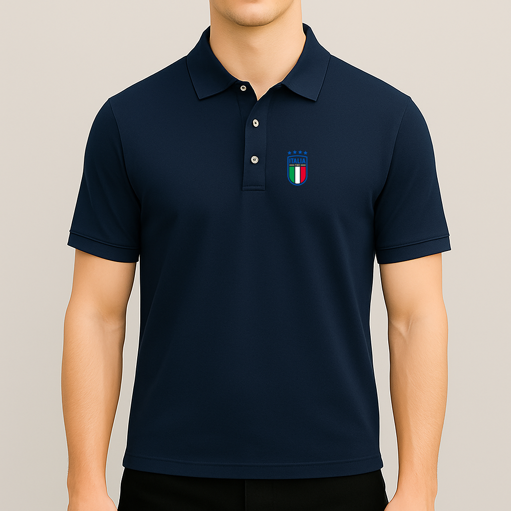 Men's Italy National Soccer Team Dry Blend Polo